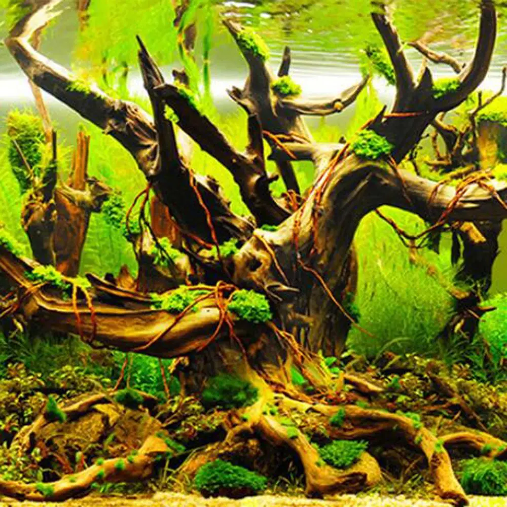3D аквариум Пейзаж Плакат аквариум фон картина Наклейка двухсторонний океан море фон растений HD Аквариум Украшение