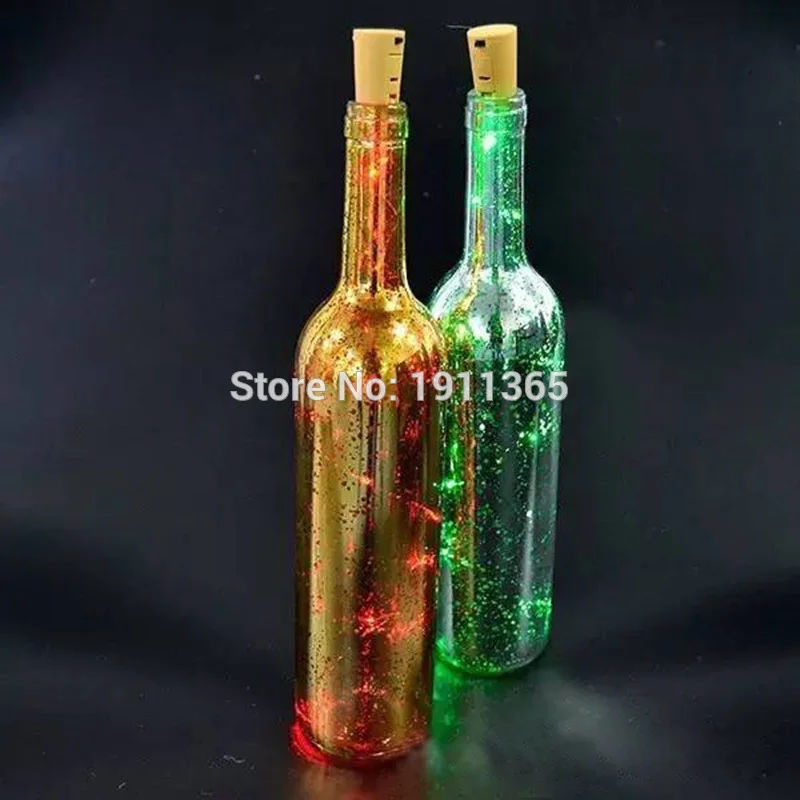 Rolha de Garrafa de Vinho em Forma de Cortiça Luzes da Corda de Natal Cobre Guirlanda Festão Fio Brilhando Vaso Decoração Festa Luz Led 7 cortiça luzes de corda para decoração de