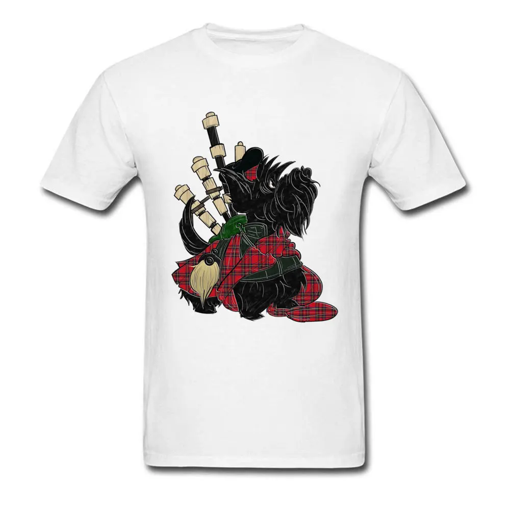 Cute Men T-shirts Round Collar Short Sleeve Pure Cotton Scottie Piper Tops & Tees Funny Tops Tees Drop Shipping Scottie Piper white
