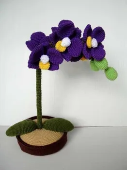 

crochet toys amigurumi rattle orchid flower model number w15781