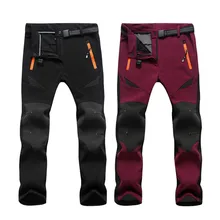 Мужские и женские походные брюки для улицы флисовые брюки из флиса водонепроницаемые ветрозащитные тепловые для кемпинга лыжного спорта трекинга размера плюс 4XL