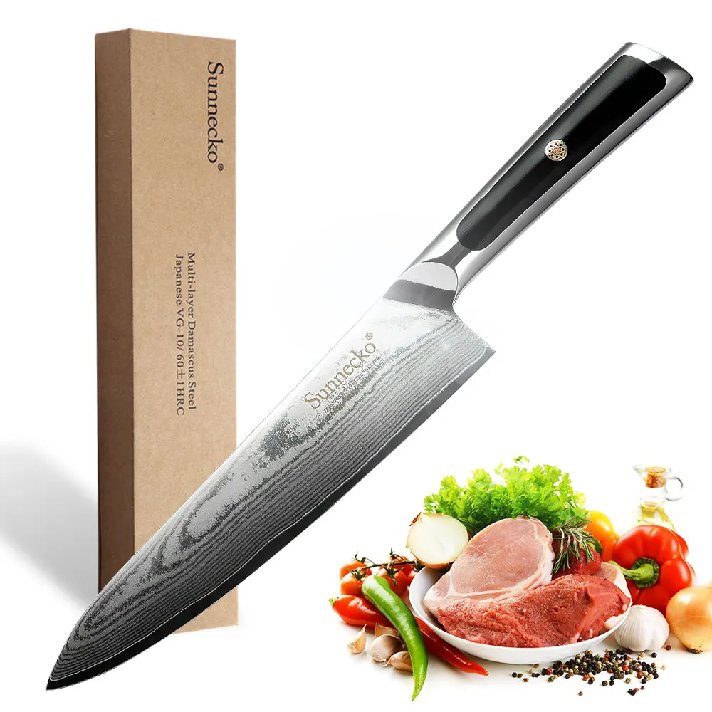  SUNNECKO 6PCS Kitchen Knives Set Slicer Utility Santoku Chef Knife Cutting Knives Japanese Damascus - 32904207414