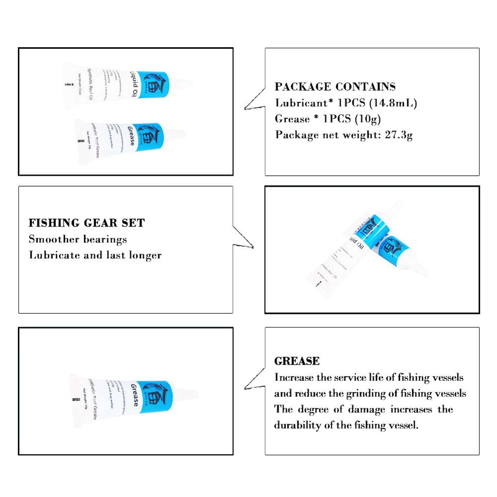 Смазка с металлическим подшипником, специальное техническое обслуживание, смазка для рыболовной катушки, защита от воды и ржавчины, снижение шума, смазочное масло