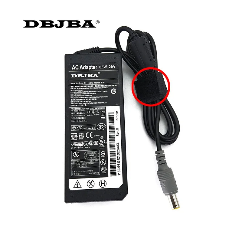 20 V 3.25A 65 Вт Питание перем. тока мощность адаптер 92P1158 40Y7707 42T4416 для lenovo ThinkPad X220s X60T X61t ноутбук Зарядное устройство
