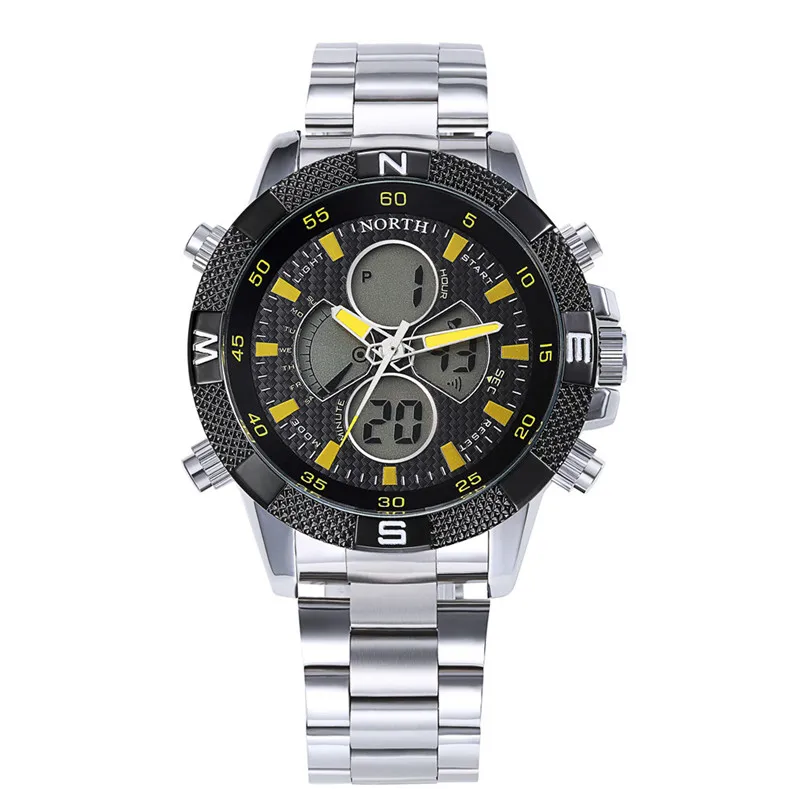 

Clock Watch Men Boys Relogio Masculino North Calendar Quartz Wrist Watch Stainless Steel Noble Bracelet Hot Maketing Elegant M4