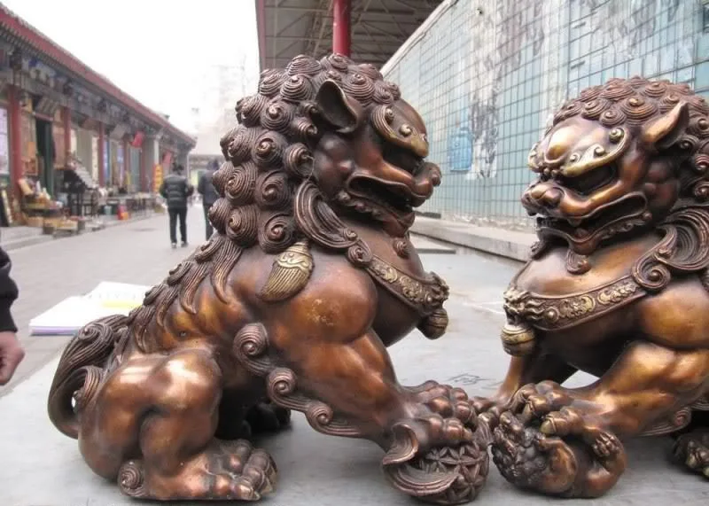 5.6 "Chine Tianhuang Shoushan Sculpture Dans La Pierre Chien Lion Ball Stamp 