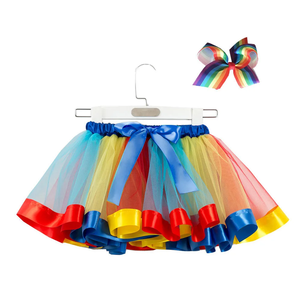 

Girls Kids Tutu Party Dance Ballet Toddler Baby Costume Skirt+Bow Hairpin Set Sweet casual style Wholesale&Dropshipping
