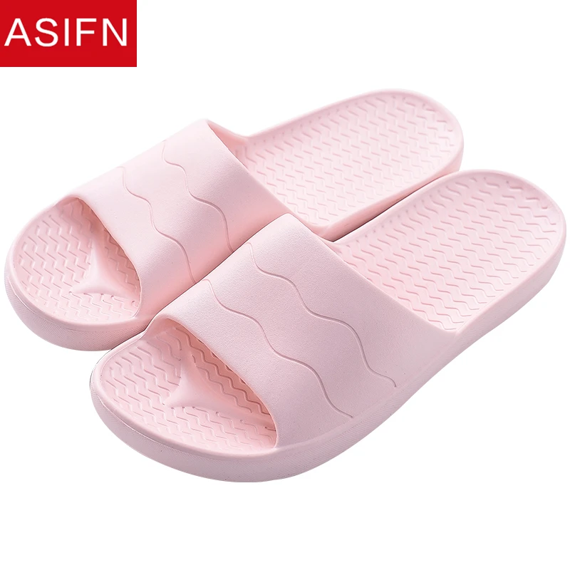 

ASIFN Women Summer Bathroom Slippers Summer Men Slides Home Slipper Indoor Ladies Non-slip Couple Female Male Japanese Mules