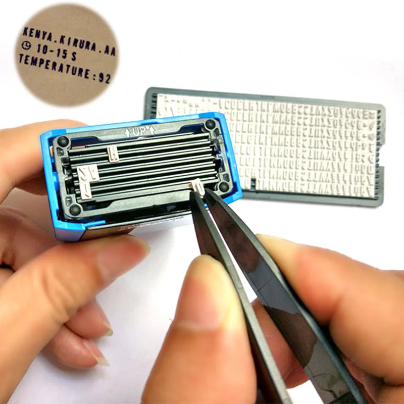 Kit de sellos de goma de plástico, herramientas de mano reutilizables para  el hogar, sello de combinación alfanumérica autocombinable, 101x46x7mm -  AliExpress