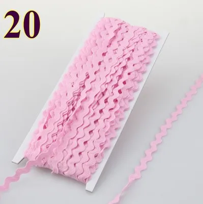 20 5 мм Zig Zag Ric Rac кружево, лента, тесьма DIY лента с волнами ручной работы для лоскутного ремесла украшения одежды швейный материал 20 метров - Цвет: 20