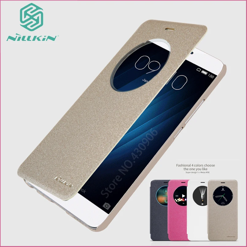 

Nillkin For Meizu M3E MEILAN E 5.5 inch Case Hight Quality Flip Leather Smart Case Sleep Function Cover For Meilan E