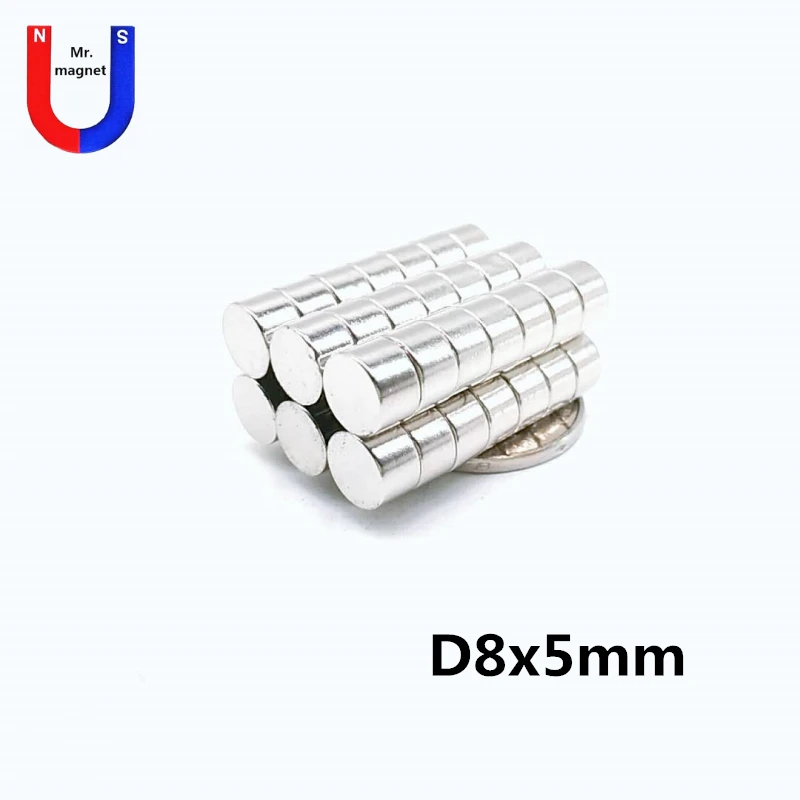 

1000pcs 8x5 Neodymium Magnet Disc Permanent N35 NdFeB Small Round Super Powerful Strong Magnetic Magnets 8mm x 5mm