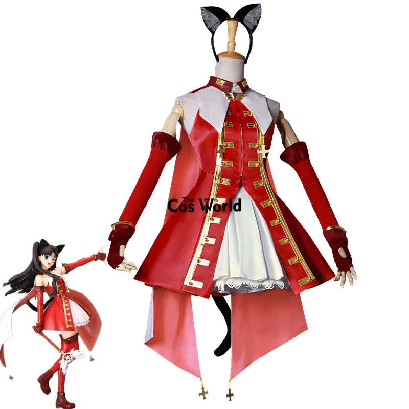 Fate Hollow Ataraxia Tohsaka платье Рин униформа наряд аниме костюмы для косплея
