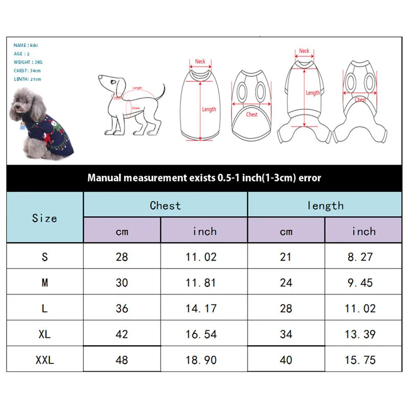 Рождественская елка Санта Клаус свитер для собаки праздник фестиваль костюмы для вечеринок S/M/L/XL/xxl1шт