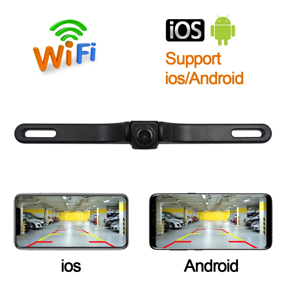 CROSSSUNAI HD DVR Wireless Wifi US Car License Plate Frame font b Camera b font Backup
