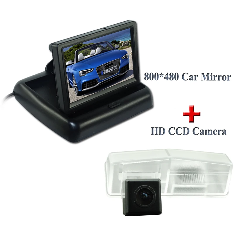 

Apply into special car for Toyota RAV4 wire car rear camera with 4.3" lcd car monitor 800*480+shockproof 170 angle