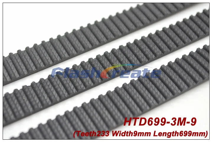 

5pcs HTD3M belt 699 3M 9 length 699mm width 9mm 233 teeth 3M timing belt rubber closed-loop belt 699-3M S3M Belt Free shipping