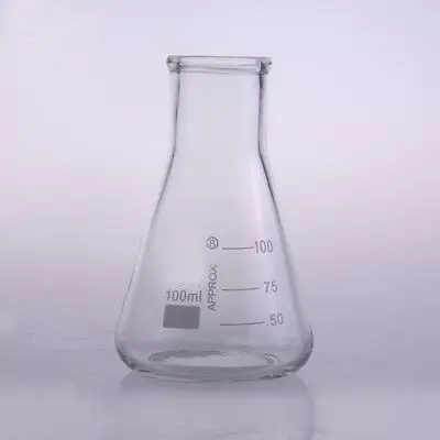 100ml Wide Neck Borosilicate Glass Conical Erlenmeyer Flask