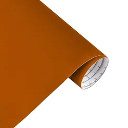 Velvet Suede Vinyl Wrap - Adhesive Car Styling Decoration Film (30x100cm) (Orange)