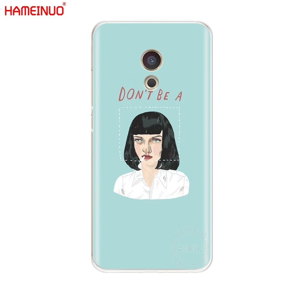 HAMEINUO Pulp нимация дымовой пистолет девушка Обложка для Meizu M6 M5 M5S M2 M3 M3S MX4 MX5 MX6 PRO 6 5 U10