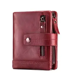 Короткие Для женщин бумажник из натуральной кожи портмоне держатель для карт Деньги сумки женские Мини кошельки леди небольшой кошелек
