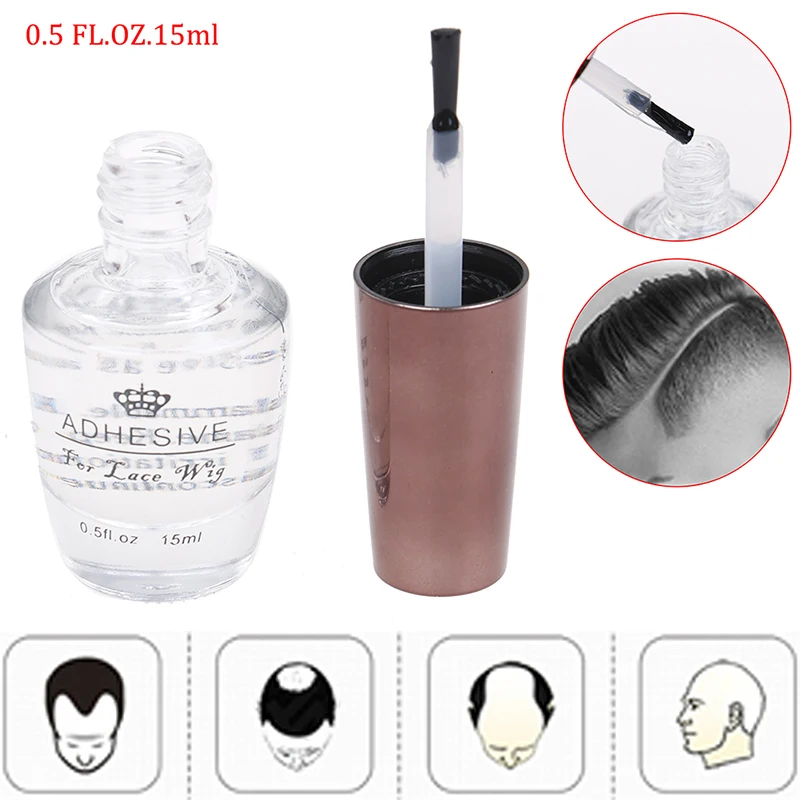 15ml High Quality Hair Beauty Profession Lace Wig Adheisve Hair Glue Adhesives Glue Brush-on For Lace Wig Salon Accessory