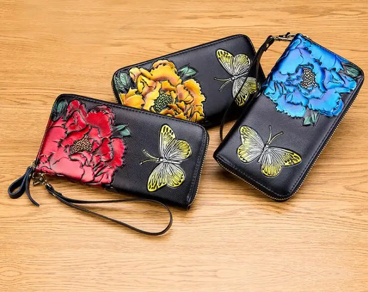 

Bifold Animal Printing Genuine Leather Women Mini Clutch Wallet Flower Female Coin Purse Women Leather Card Holder Wallet