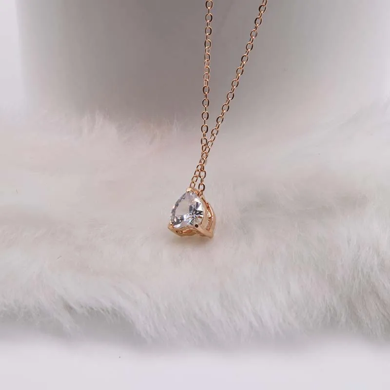 Новое крошечное ожерелье сердца для женщин короткая цепочка в форме сердца кулон ожерелье подарок этническое богемское Колье чокер Прямая поставка