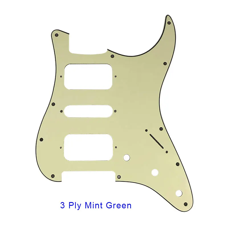 3Ply MInt Green Гитарные части-для США \ Мехико Fd Stratocaster 11 винтовых отверстий HSH два Делюкс хамбакера Один St гитара накладка царапины пластины - Цвет: 3Ply MInt Green