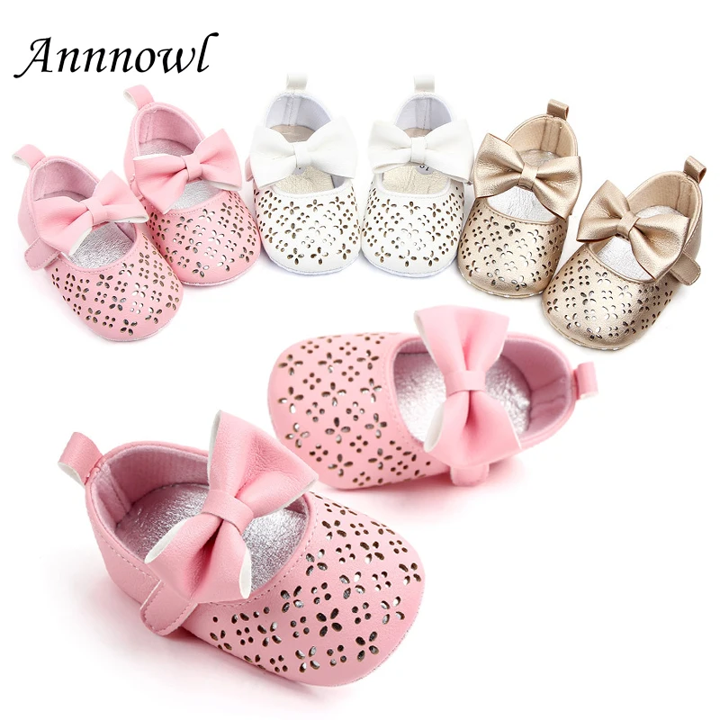 

New Fashion Baby Girl Shoes for 1 Year Old Soft Sole Walkers Infant Pink Shoes Toddler Christian Gift Mary Jane Flats with Bows