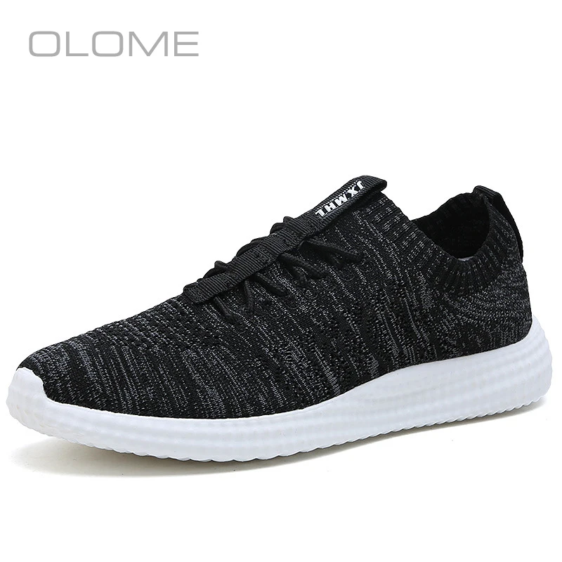 

OLOME Autumn sports shoes men's net shoes lightweight flying woven men's casual shoes summer mesh breathable