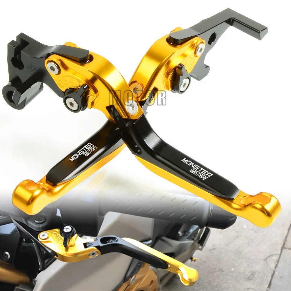 

For Ducati 821 MONSTER/Dark/Stripe 2014-2017 2015 2016 CNC Aluminum Motorcycle Adjustable Folding Extendable Brake Clutch Levers
