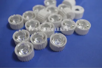 

free shipping 100pcs 30degree 45degree 60 degree 90 degree led Lens for 1W 3W 5W Hight Power LED with 20mm White holder
