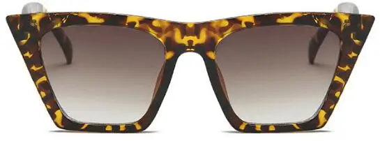 Кошачий глаз винтажные брендовые дизайнерские черные женские солнцезащитные очки 90s Роскошные солнцезащитные очки для женщин Ретро Квадратные Солнцезащитные очки оттенки - Цвет линз: C7 douhua frame