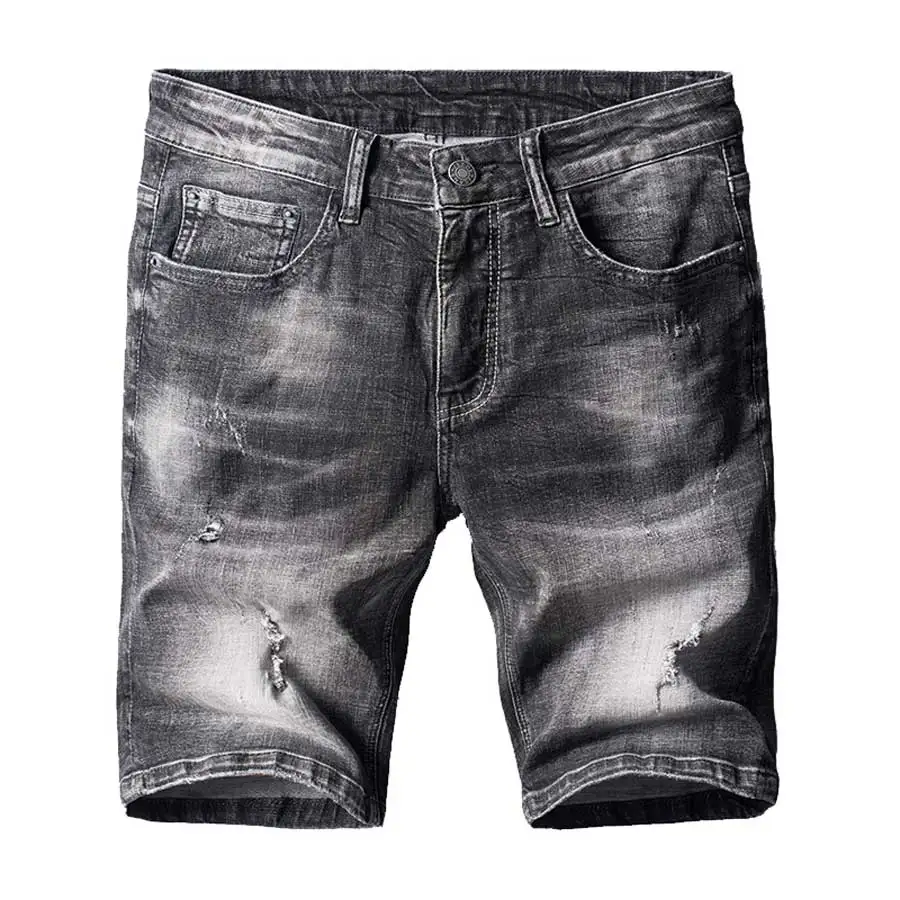 Uomo grigio scuro dei jeans corti fadded colore denim shorts fori jeans per  gli uomini bermuda masculina 2017 vendite calde|jeans for men|grey  jeansjeans short - AliExpress