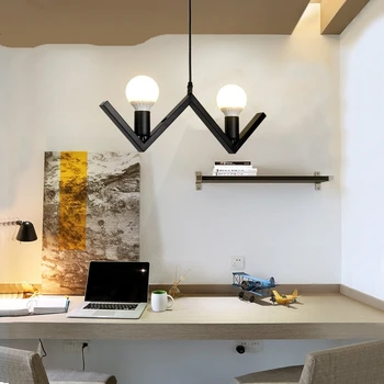 

Modern Creative personality vintage LED pendant lamp Restaurant Bar Cafe American kitchen iron pendant Light