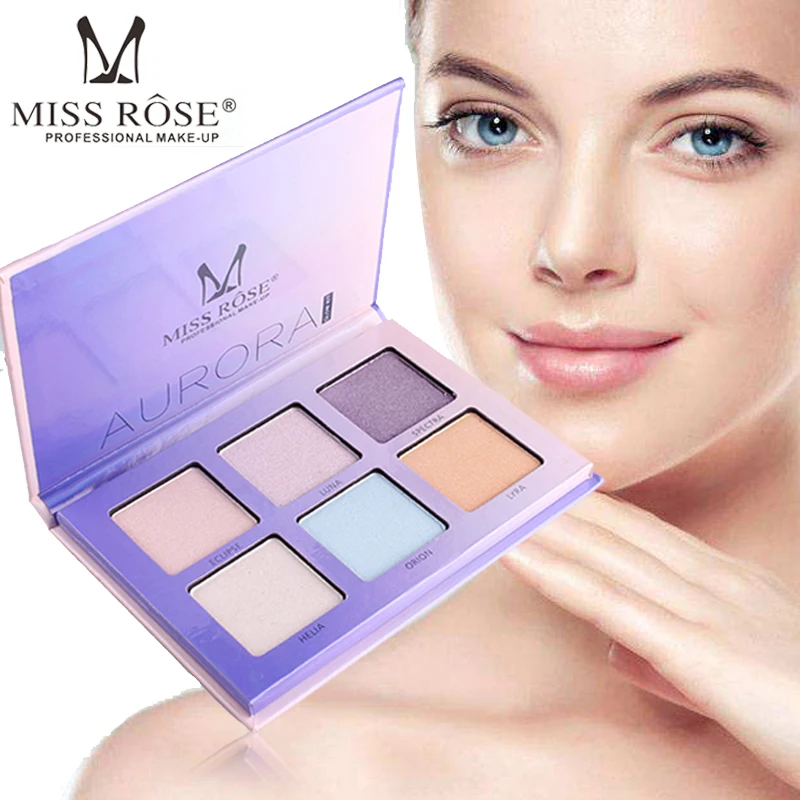 

MISS ROSE 6 color Face highlighter white concealer cheeks enhance profile makeup box beauty box