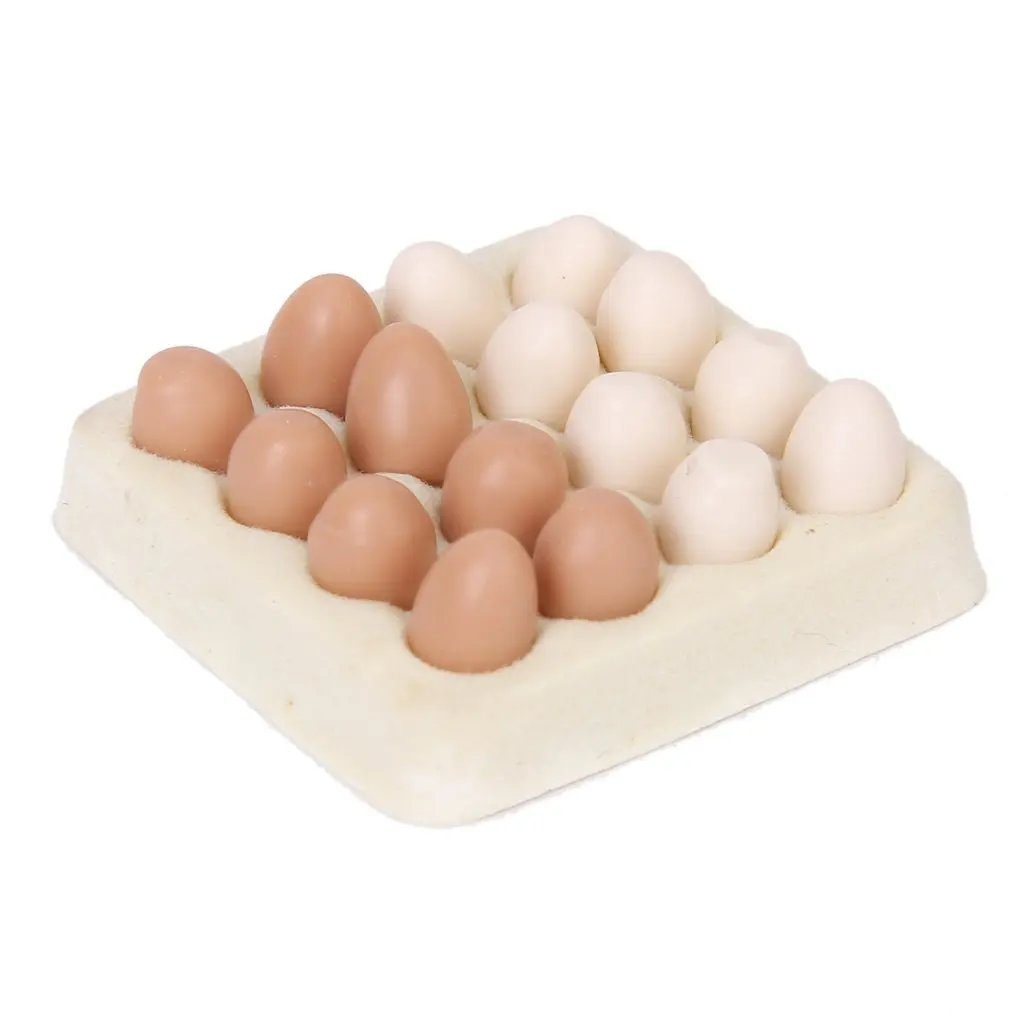 1/12 миниатюрная картонная коробка для яиц с 16 яйцами кукольные домики