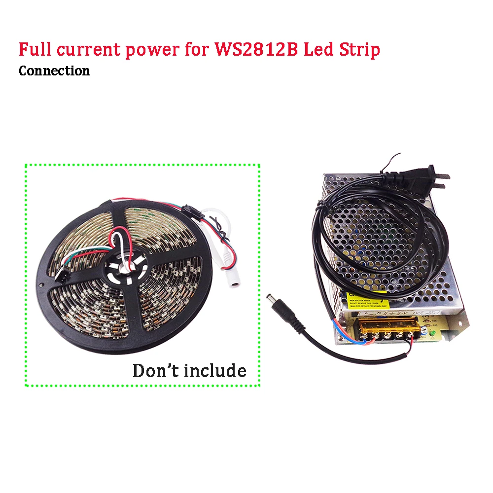 WS2812B адаптер питания+ кабель постоянного тока+ кабель США DC5V трансформатор AC100-240V 2A 3A 5A 10A 20A 30A 42A 60A для 5 В светодиодные ленты UW