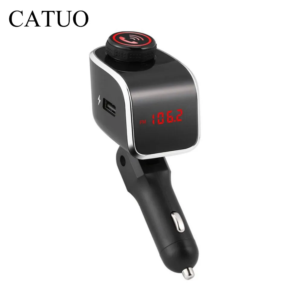 Car MP3 Bluetooth font b Handsfree b font FM Transmitter Cigarette Lighter Socket 2A Powered USB
