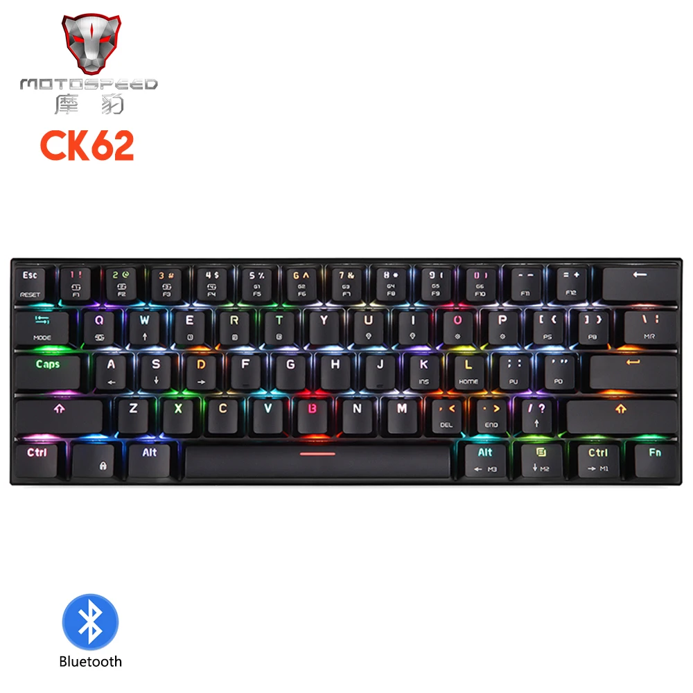 

Original MOTOSPEED CK62 Wireless Mechanical Keyboard Bluetooth USB Gaming Computer Gamer with RGB Backlight PK Anne Pro