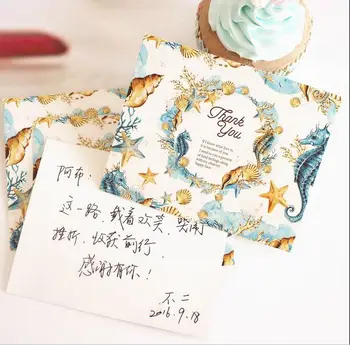 

Free shipping 100 pcs / lot "thank you" message card Thanksgiving gift greeting card blessing card Invitation postcard