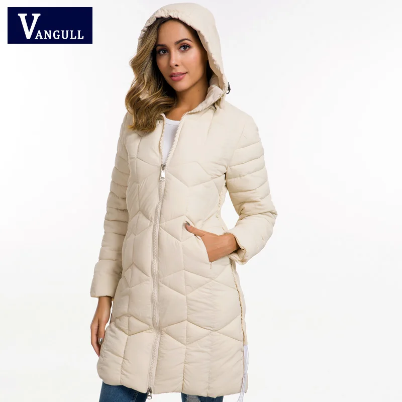 

VANGULL Winter Women Warm Parkas 2019 High Quality Casual Thick Hooded Coat Long Sleeve Zipper Solid Jacket Plus Size Outerwear