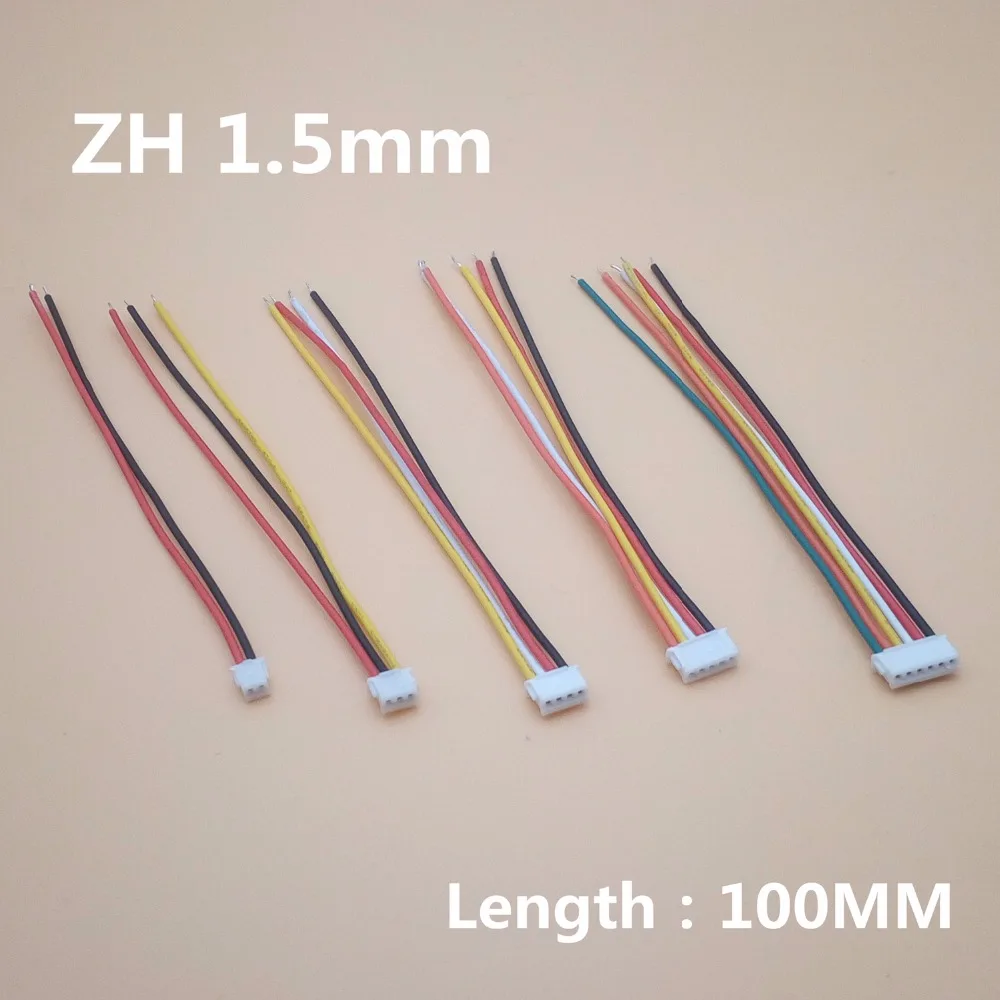 

20Pcs ZH Connector Wire Cable 1.5mm 2/3/4/5/6/7/8/9/10/12 Pin Connectors Electronic Line Terminal Plug 10cm