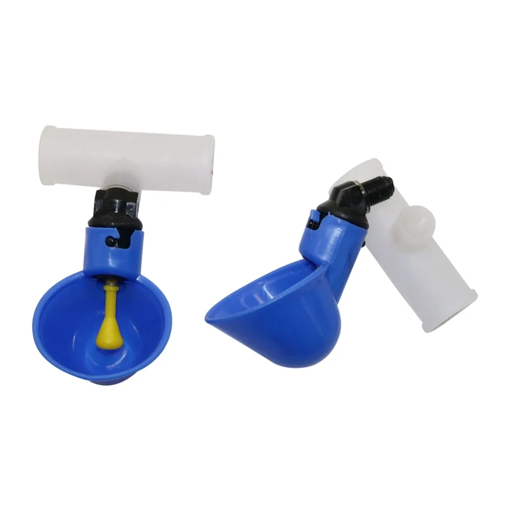 Chicken Automatic waterer with 25mm, 20mm Pipe Connector Chicken coop Poultry Drinking Cup Water Bowl 5 Pcs