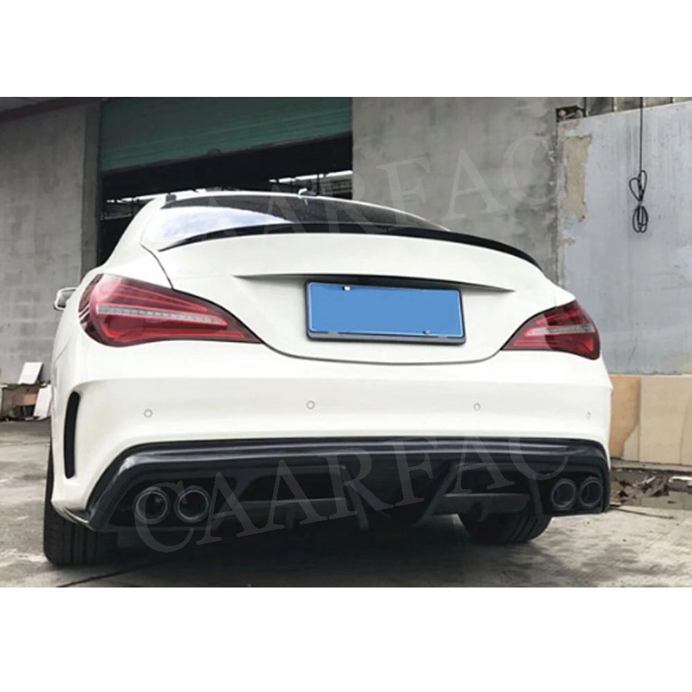 Углеродного волокна диффузор губа на задний бампер для Mercedes Benz CLA класс W117 CLA180 CLA200