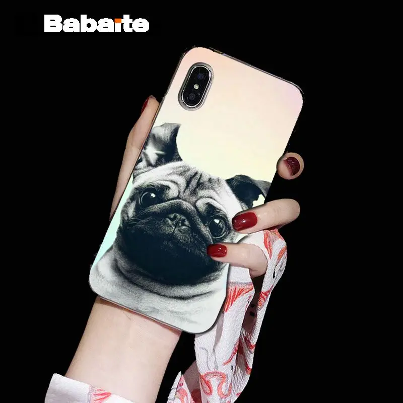 Babaite милые животные Мопс мягкий силиконовый прозрачный чехол для телефона для Apple iPhone 8 7 6 6S Plus X XS MAX 5 5S SE XR мобильные телефоны