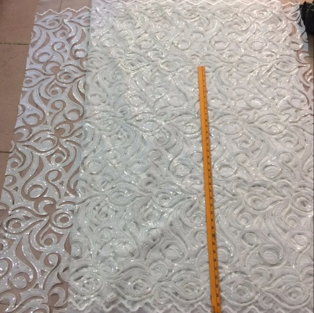 

Latest African French Lace Fabric 2018 High Quality African velvet Sequins Lace Fabric For Wedding Dress white african lace