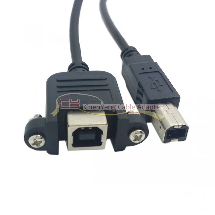 Cablecc CY 50 см USB 2,0 B Тип мужчин и женщин принтер сканер Жесткий диск удлинитель с винтами для крепления панели