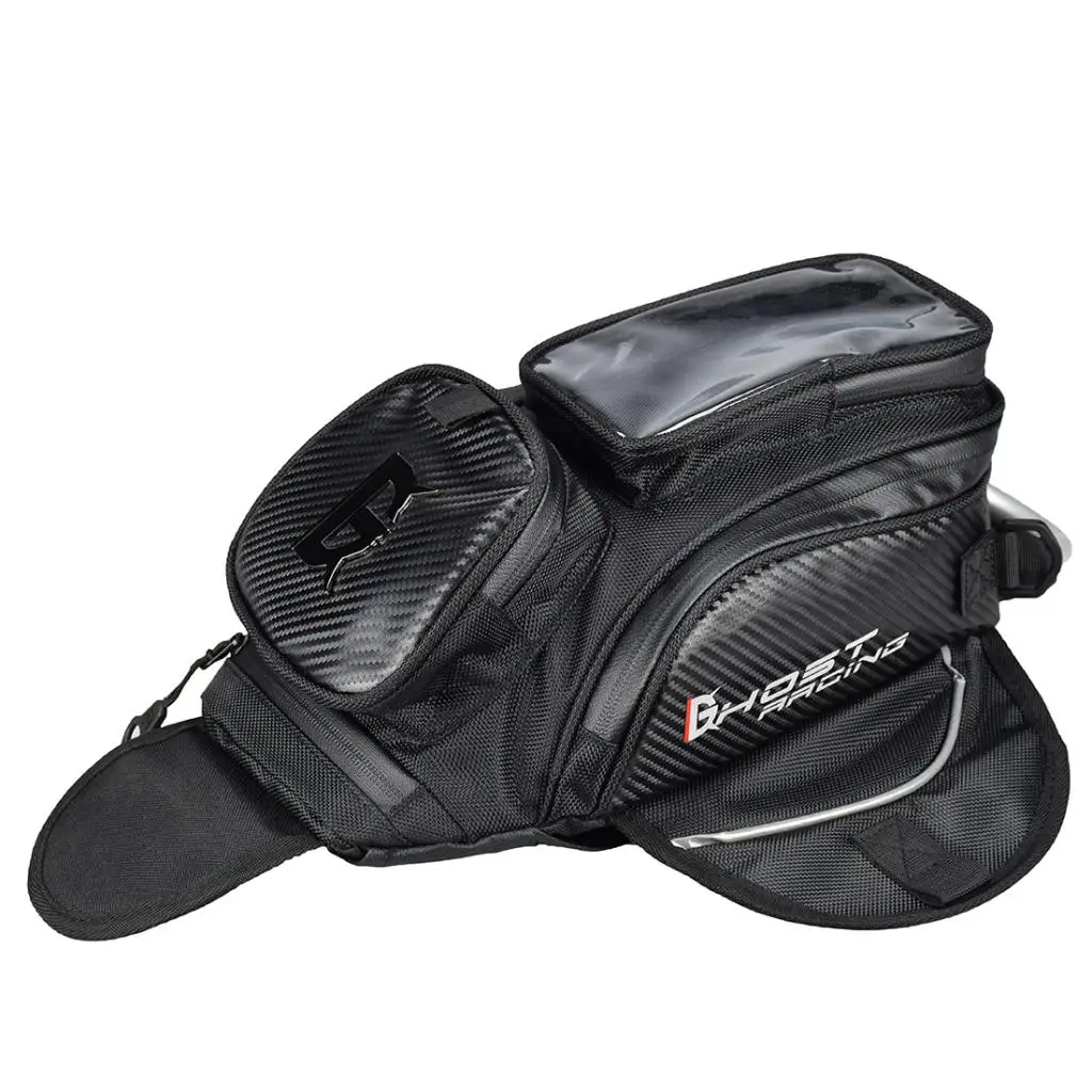 Premium Fuel Tank Bag Motorcycle Magnetic Outdoor Wallet Bags Nylon Bag for Motorcycle Dirt Bike Dual Sport Black 